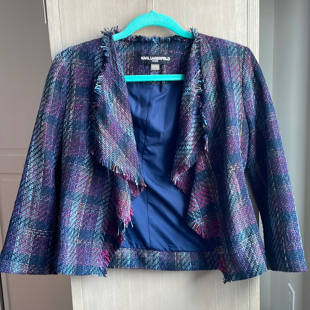 Karl Lagerfeld tweed blazer size XS